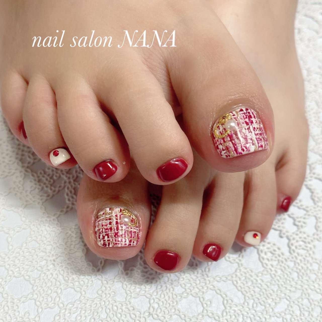 秋 冬 フット シンプル ワンカラー Nail Salon Nanaのネイルデザイン No ネイルブック