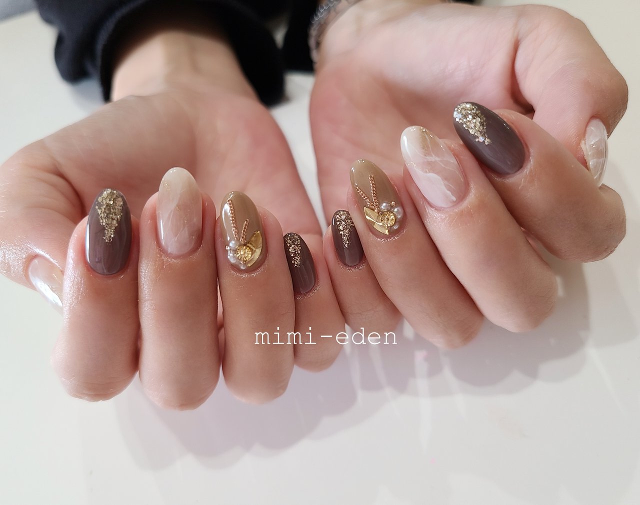 秋 冬 デート 女子会 ハンド Nail Mimiedenのネイルデザイン No ネイルブック