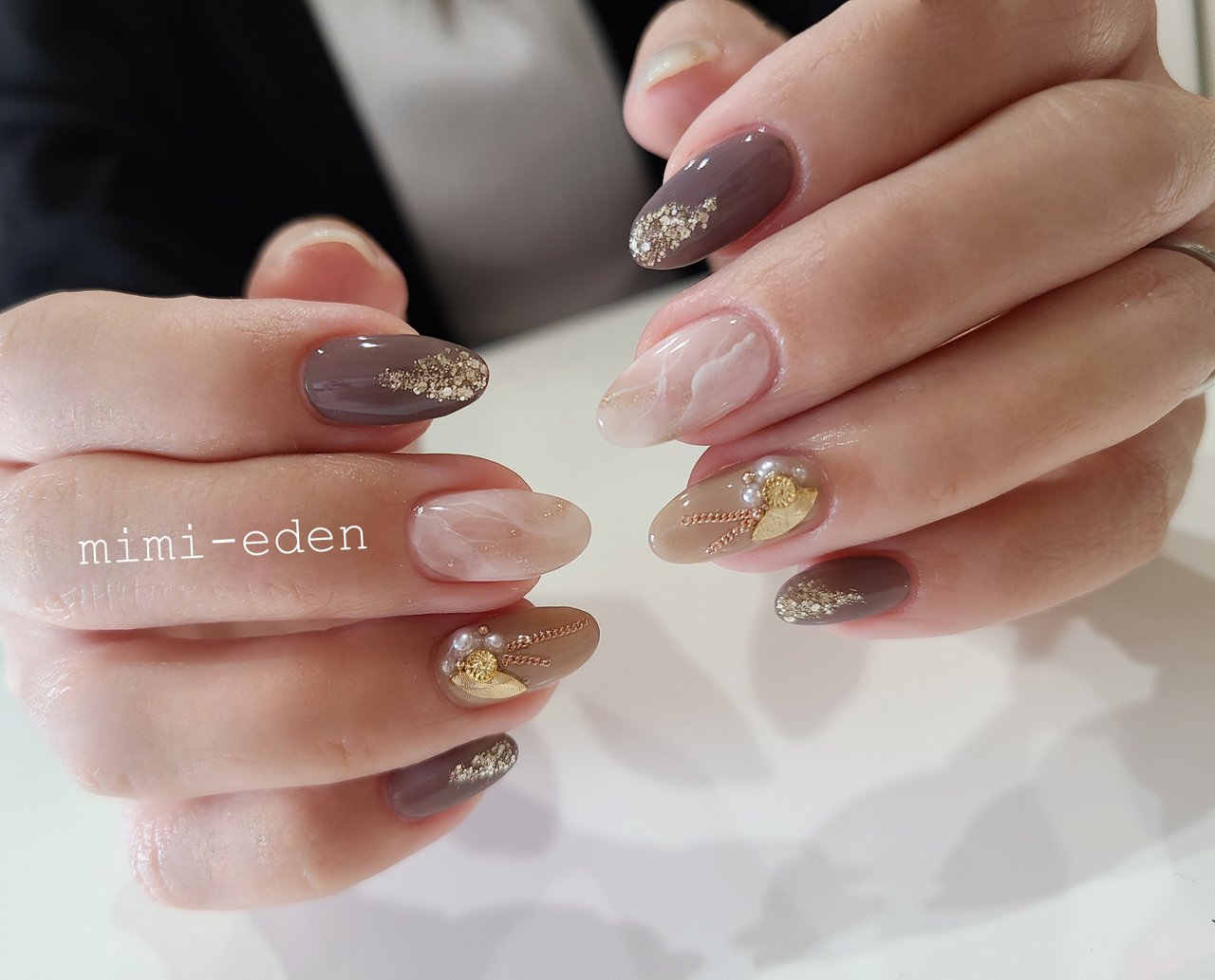 秋 冬 デート 女子会 ハンド Nail Mimiedenのネイルデザイン No ネイルブック