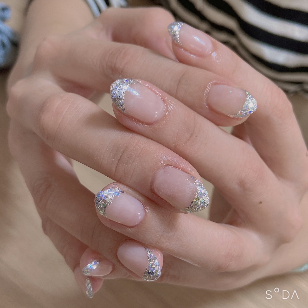 オールシーズン ハンド シンプル フレンチ ショート Neilunaのネイルデザイン No ネイルブック