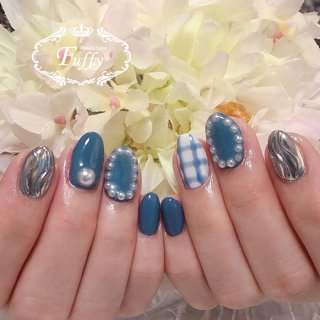 囲みパールのネイルデザイン ネイルブック