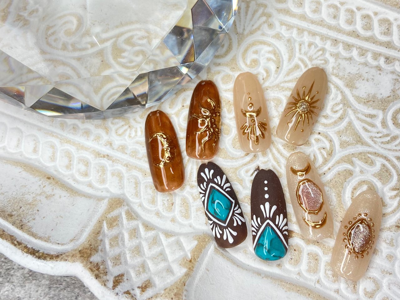 秋 冬 オールシーズン ハンド エスニック みゆのネイルデザイン No ネイルブック