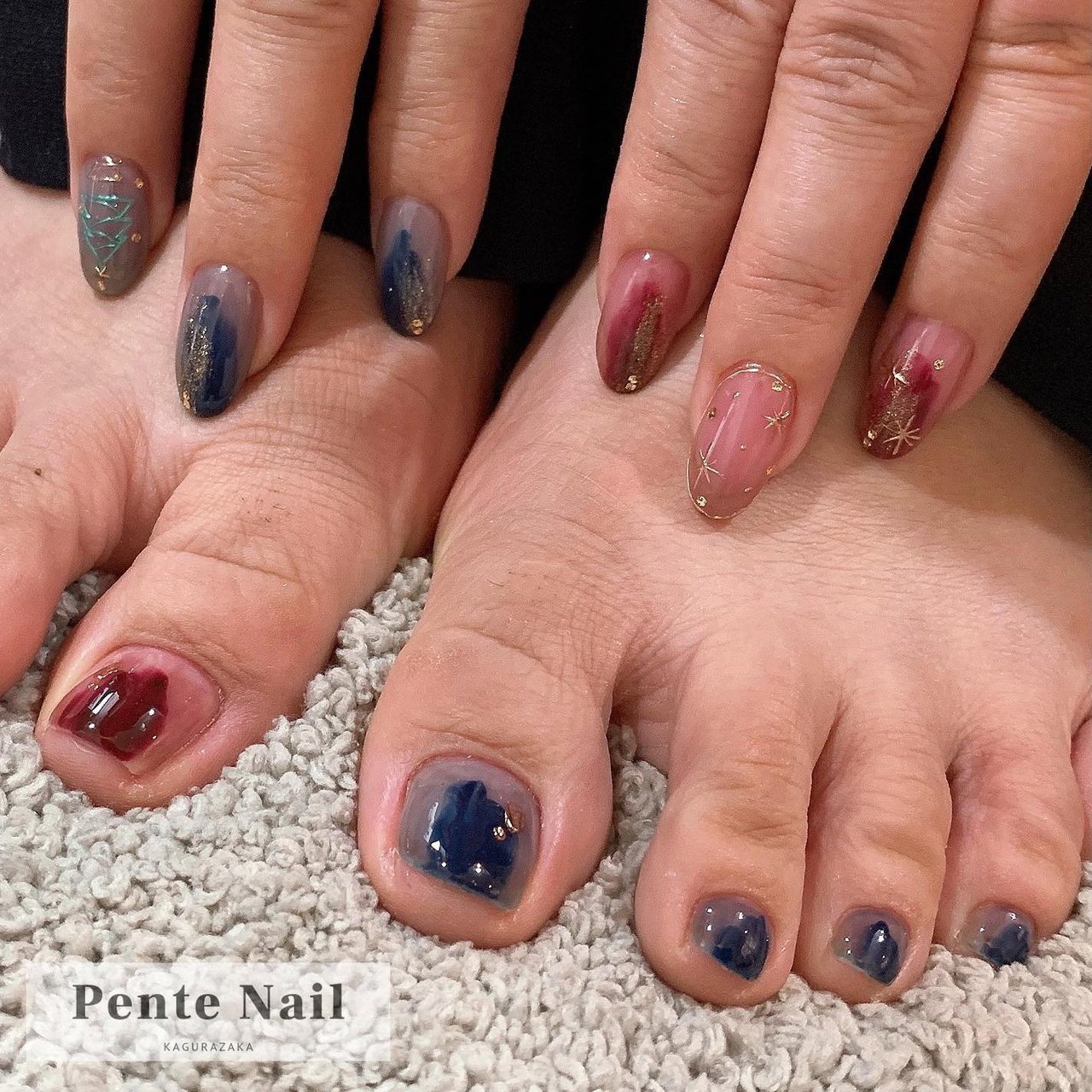 冬 クリスマス パーティー 女子会 ハンド Pente Nailのネイルデザイン No ネイルブック