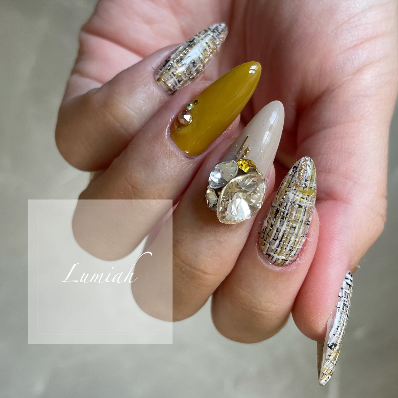 冬 クリスマス ハンド シンプル ビジュー Lumiahのネイルデザイン No ネイルブック