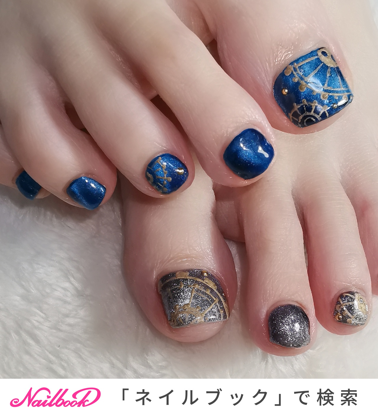 ギャラクシー ペディキュアのネイルデザイン ネイルブック