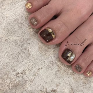 フット ラメネイルのネイルデザイン ネイルブック