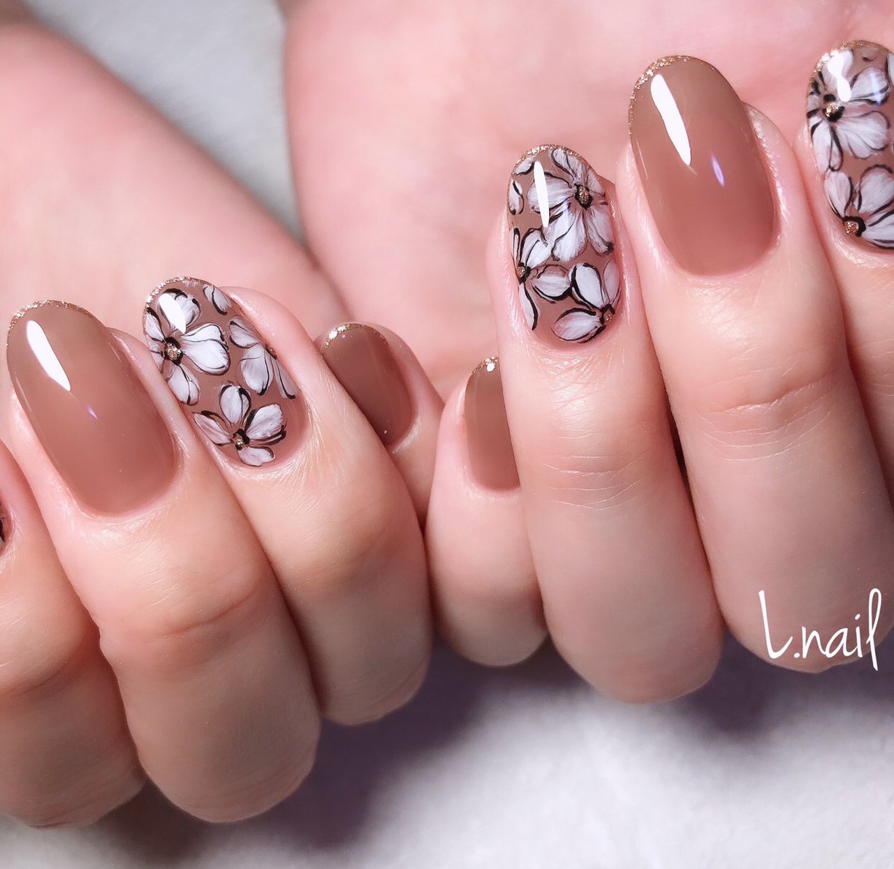 秋 冬 オフィス デート ハンド Lnail18のネイルデザイン No ネイルブック