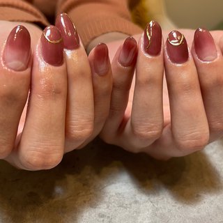 ぶどう色のネイルデザイン ネイルブック