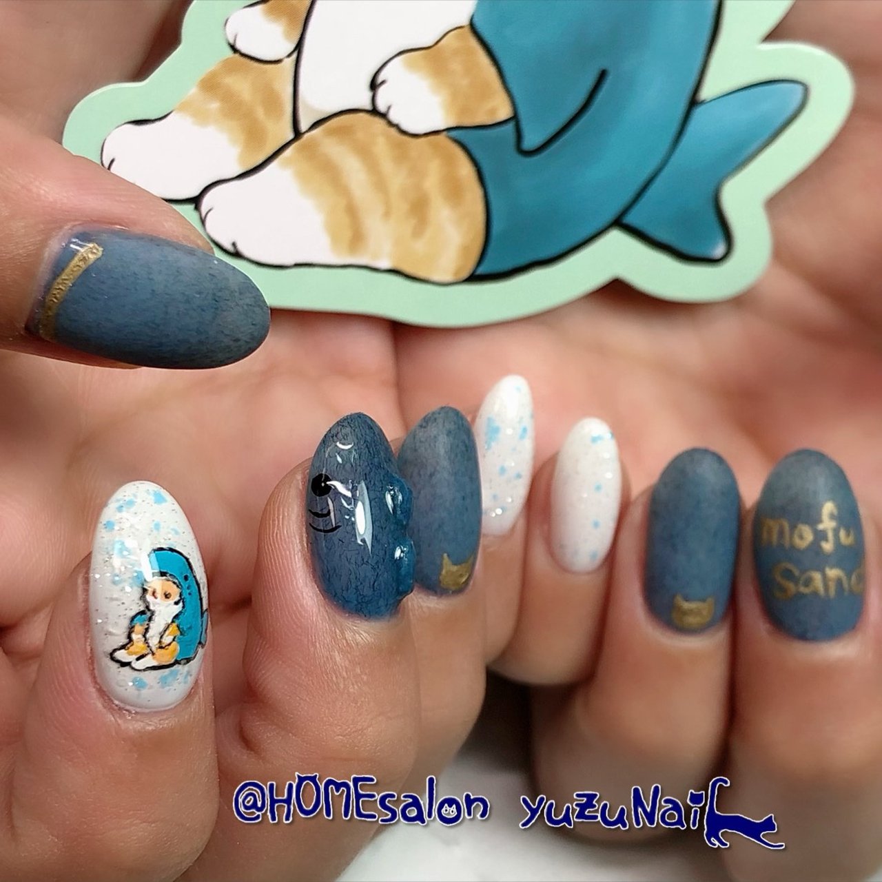 オールシーズン ハンド アニマル柄 キャラクター 3d 柚木ゆずのネイルデザイン No ネイルブック