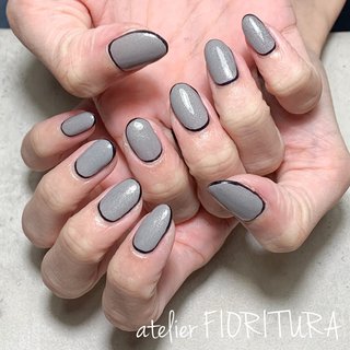 ブラック 黒 グレーネイルのネイルデザイン ネイルブック