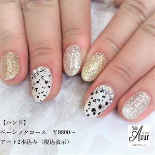 ●ハンド ◎ベーシックコース(アート2本込み)
¥8800(税込)

ハンド3週間(フット4週間)以内のご来店で
お付け替え時のオフ料金かかりません♪

新潟市西区小新5-7-21アピタ新潟西1F
ネイルズアジュールアピタ新潟西店
☎025-210-5587 
10：00〜21：00
予約状況によって18時閉店の場合あり
年中無休(年末年始、テナント休業日を除く)
http://www.nails-azur.com/

ネイルズアジュール各店では新卒・中途採用のネイリストを募集中です。事前研修もあるのでサロン勤務経験のない方や、ブランクのある方も安心して働けます。
産前・産後休暇や育児短時間勤務制度もあり、女性にとって働きやすい環境を整えています。
原則残業なし、NSGグループなので充実した福利厚生も自慢です。

#ネイル#ネイルサロン#ジェルネイル#アジュールazur
#ジェル#アピタ新潟西店#新潟市ネイルサロン#シンプルネイル#オフィスネイル#グラデーションネイル#定額制ジェルネイル#apita#nail#nails#nailsalon
♯当日予約可能#ネイルサロン#ネイル 
#新潟市中央区ネイル#上越ネイリスト#上越市ネイルサロン#新潟ネイリスト#新潟市#ネイリスト#ネイリスト求人#ネイリスト募集#ネイルサロン求人#中途採用#ネイルスタッフ募集 #秋 #冬 #ハンド #アニマル柄 #ミディアム #ホワイト #ゴールド #シルバー #ジェルネイル #お客様 #ネイルズアジュール　アピタ新潟西店 #ネイルブック