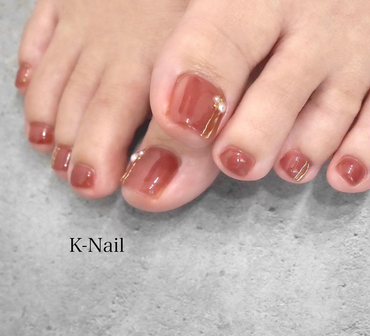 フット シンプル ワンカラー ミラー ショート K Nail Kanakoのネイルデザイン No ネイルブック