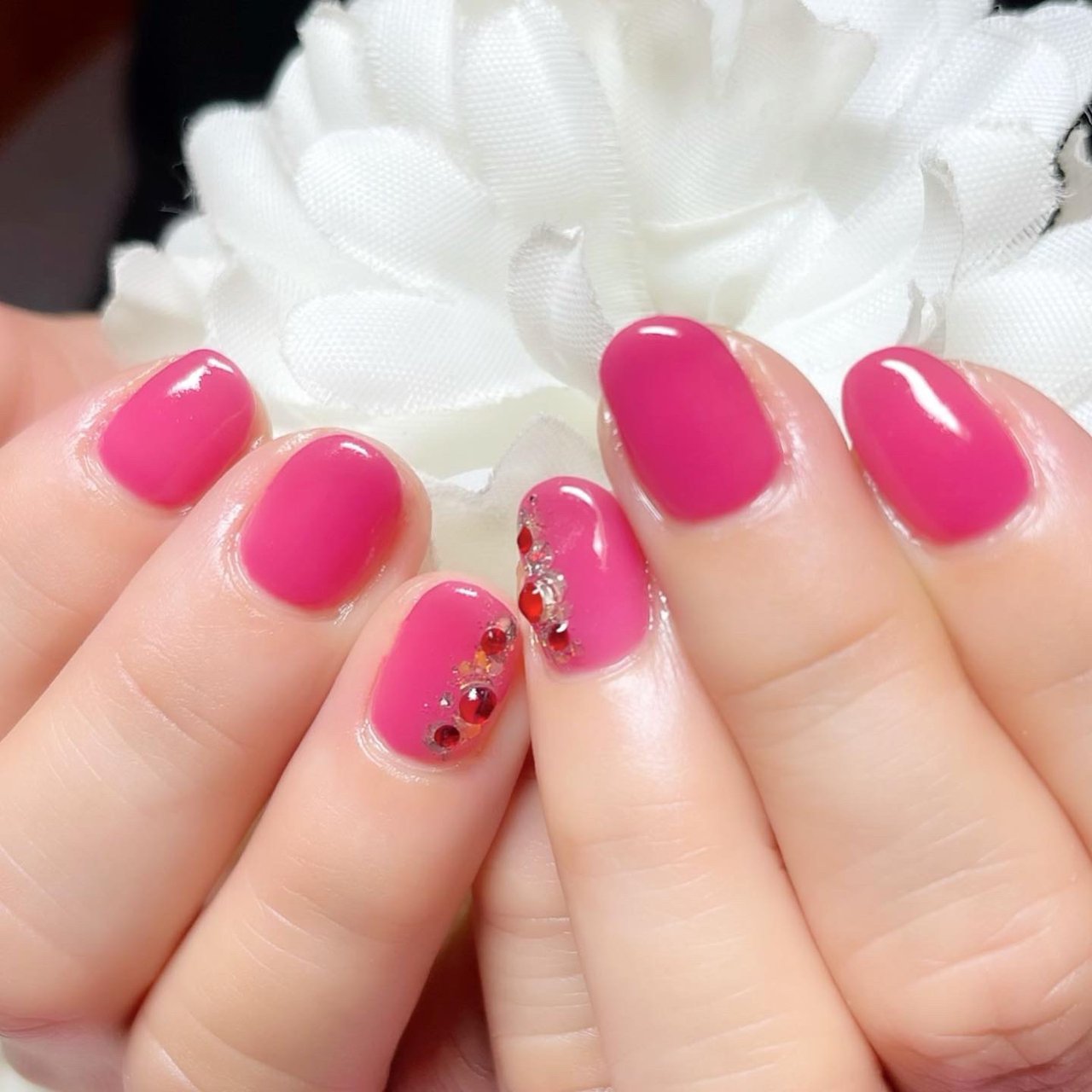 オールシーズン ハンド シンプル ホログラム ワンカラー Nail Room Souvenirのネイルデザイン No ネイルブック