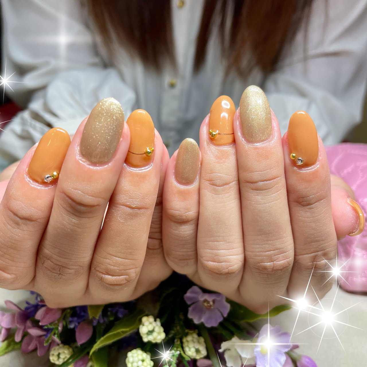 秋 冬 ハンド シンプル ビジュー シエル金沢市 金谷和美 のネイルデザイン No ネイルブック