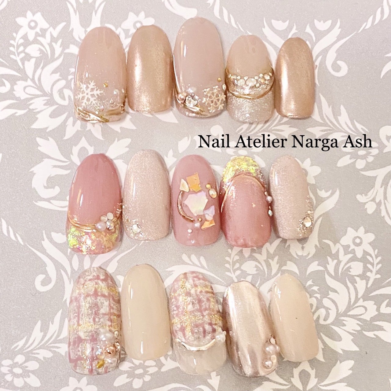 秋 冬 クリスマス デート ハンド アイザワ Nailateliernargaash のネイルデザイン No ネイルブック
