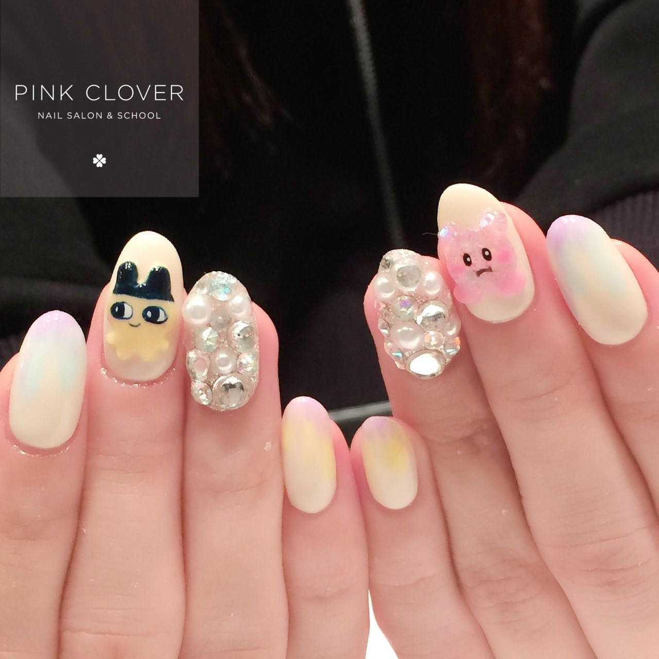 ピンク イエロー パープル Pink Clover ネイルサロン スクールのネイルデザイン No ネイルブック