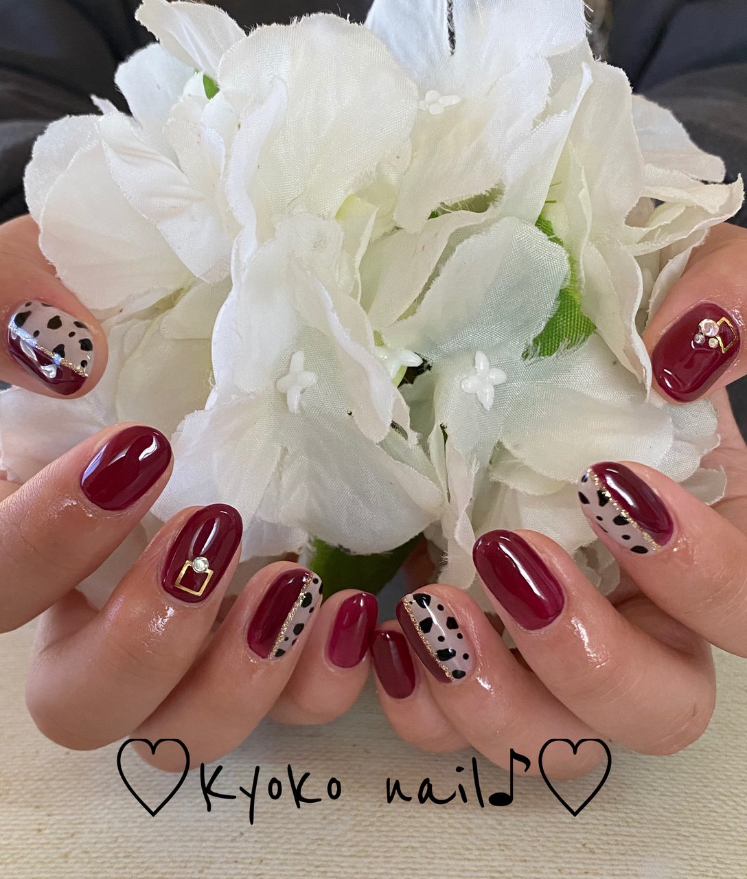 オールシーズン ハンド シンプル ワンカラー アニマル柄 Kyoko Nailのネイルデザイン No ネイルブック