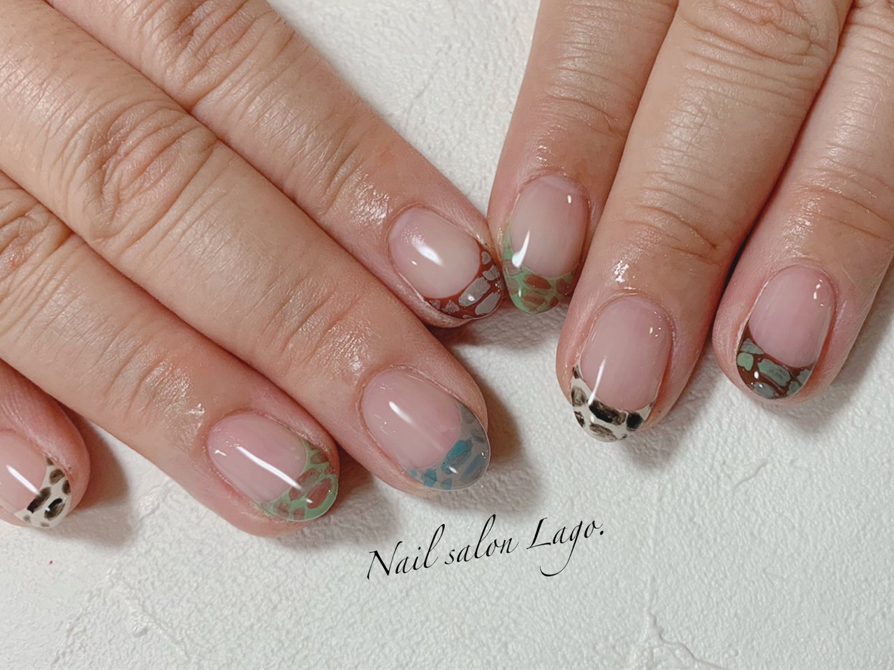 秋 冬 パーティー ハンド フレンチ Nailsalonlagoのネイルデザイン No ネイルブック