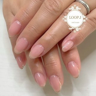 オフィス 職場 ラメラインのネイルデザイン ネイルブック