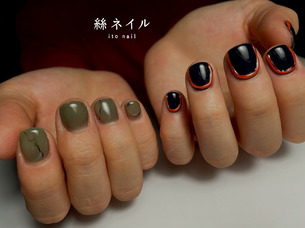 秋 冬 ハンド ニュアンス バイカラー Itonailのネイルデザイン No ネイルブック