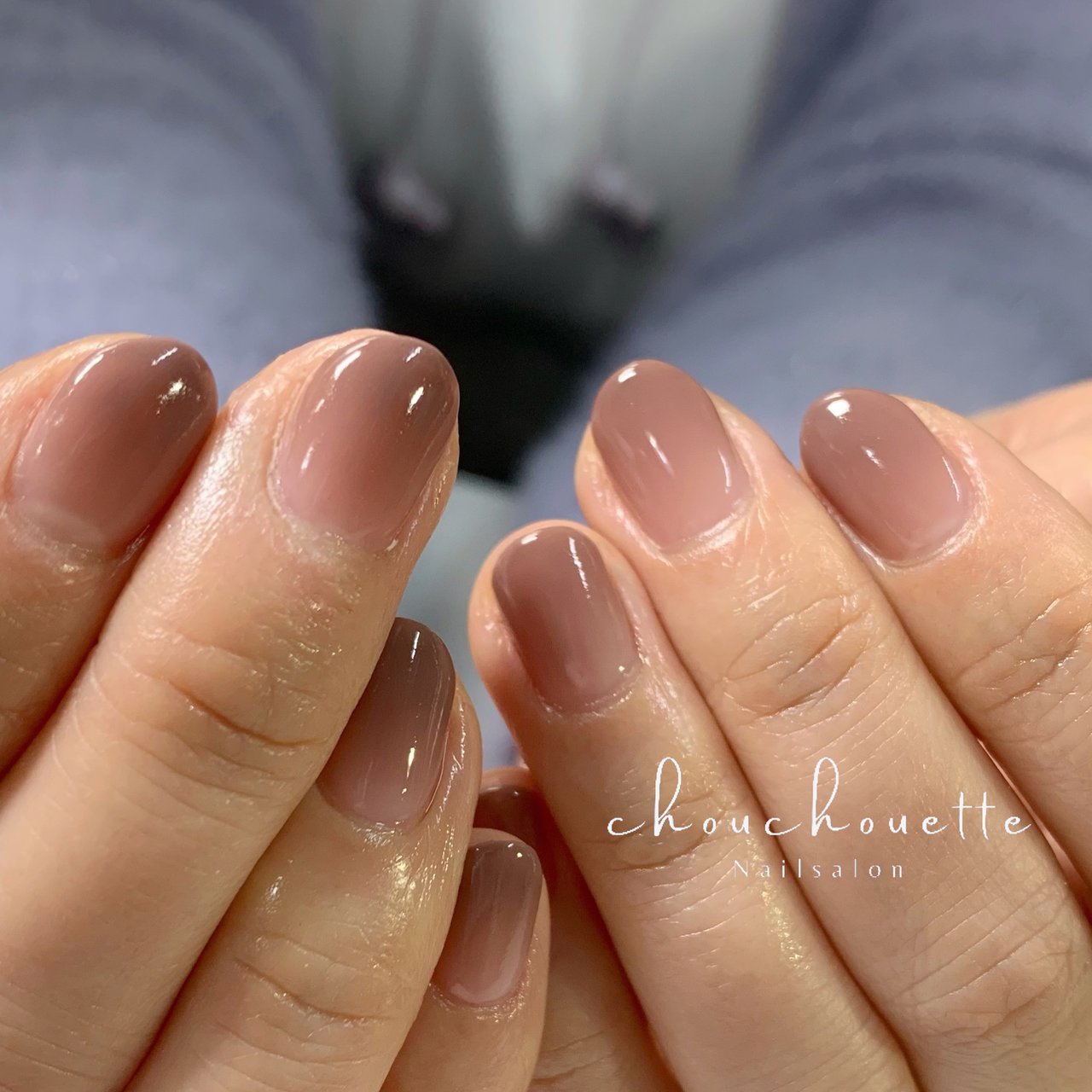 ハンド グラデーション ピンク グレージュ ジェルネイル Nailsalon Chouchouetteのネイルデザイン No ネイルブック