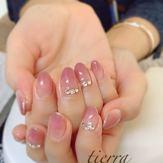 シンプル ピンク パープルのネイルデザイン ネイルブック