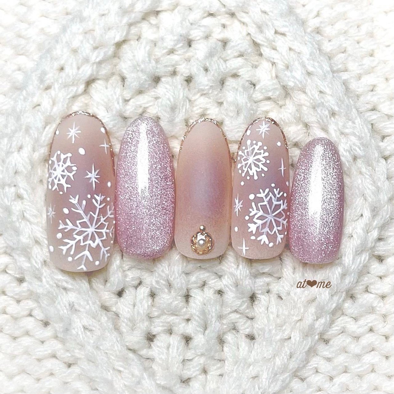 秋 冬 お正月 クリスマス ハンド At Meのネイルデザイン No ネイルブック