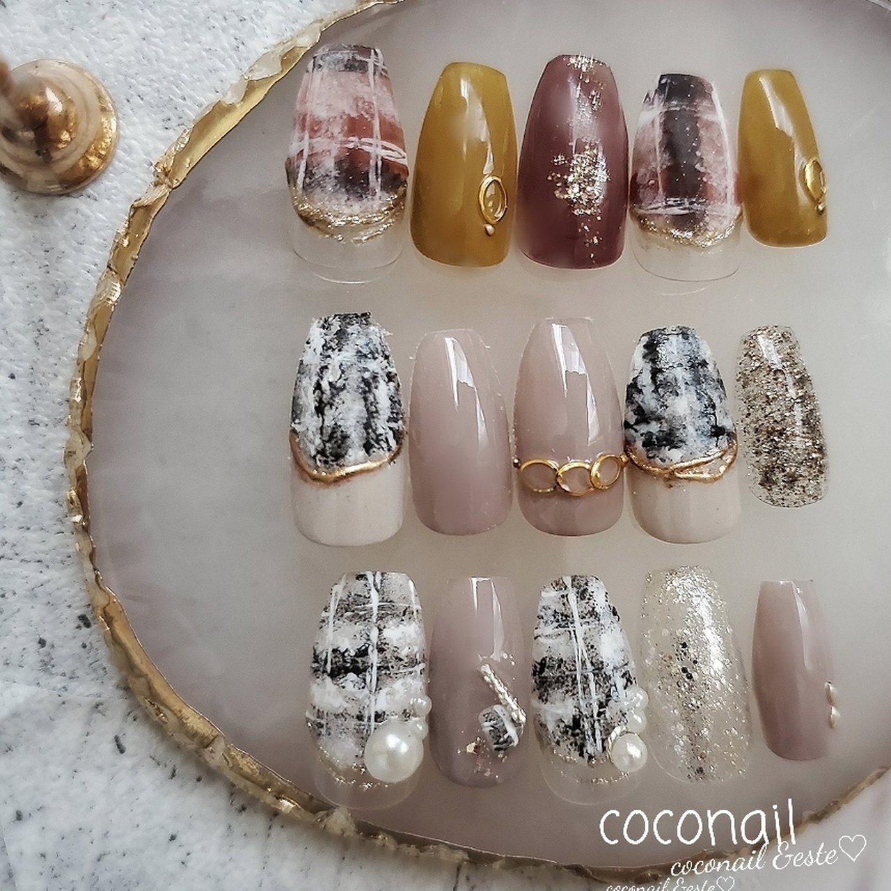 冬 オールシーズン オフィス グレージュ グレー Coconail Este 浜松市ネイルサロンのネイルデザイン No ネイル ブック