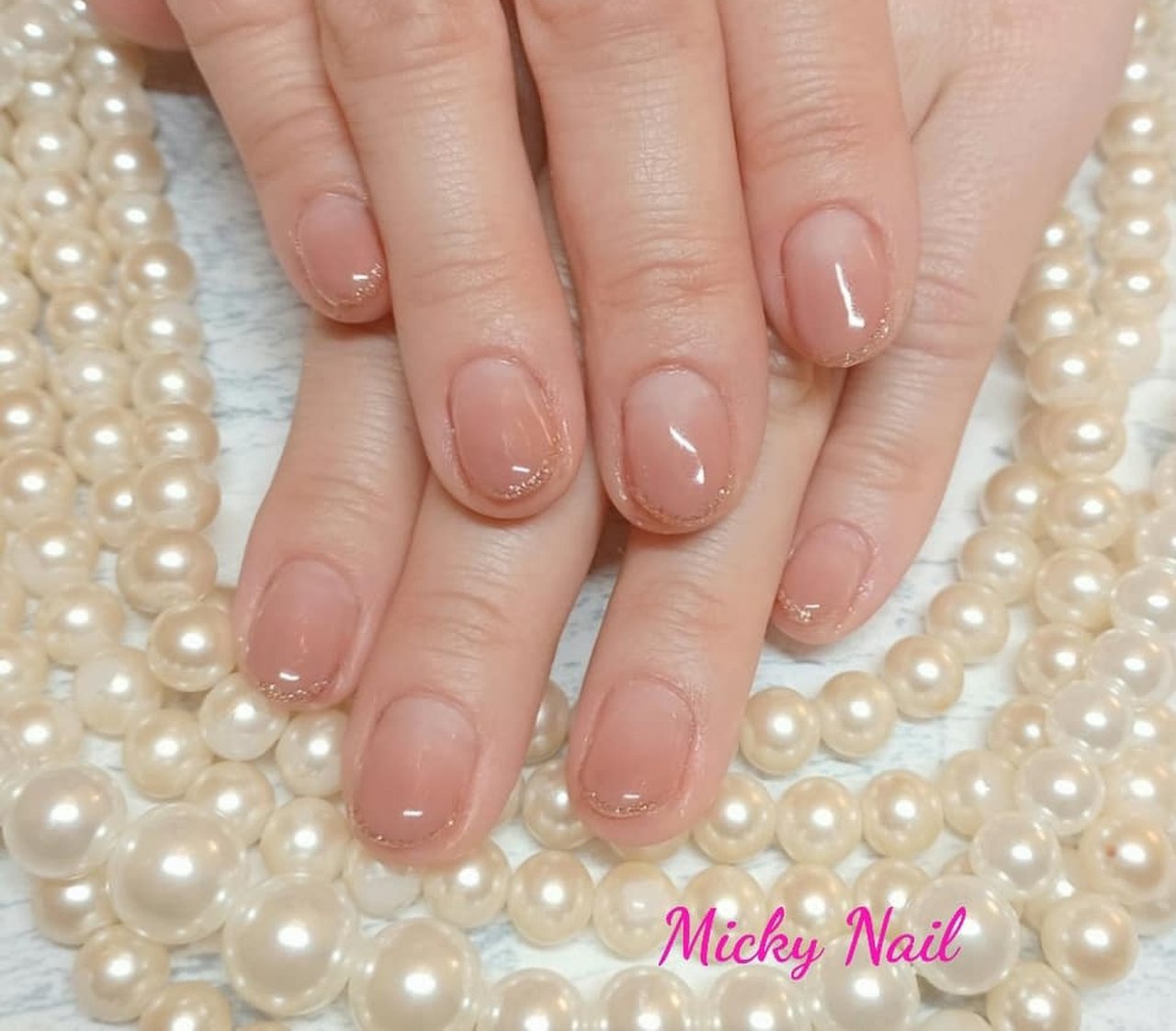 オールシーズン オフィス ブライダル ハンド シンプル Micky Nailのネイルデザイン No ネイルブック