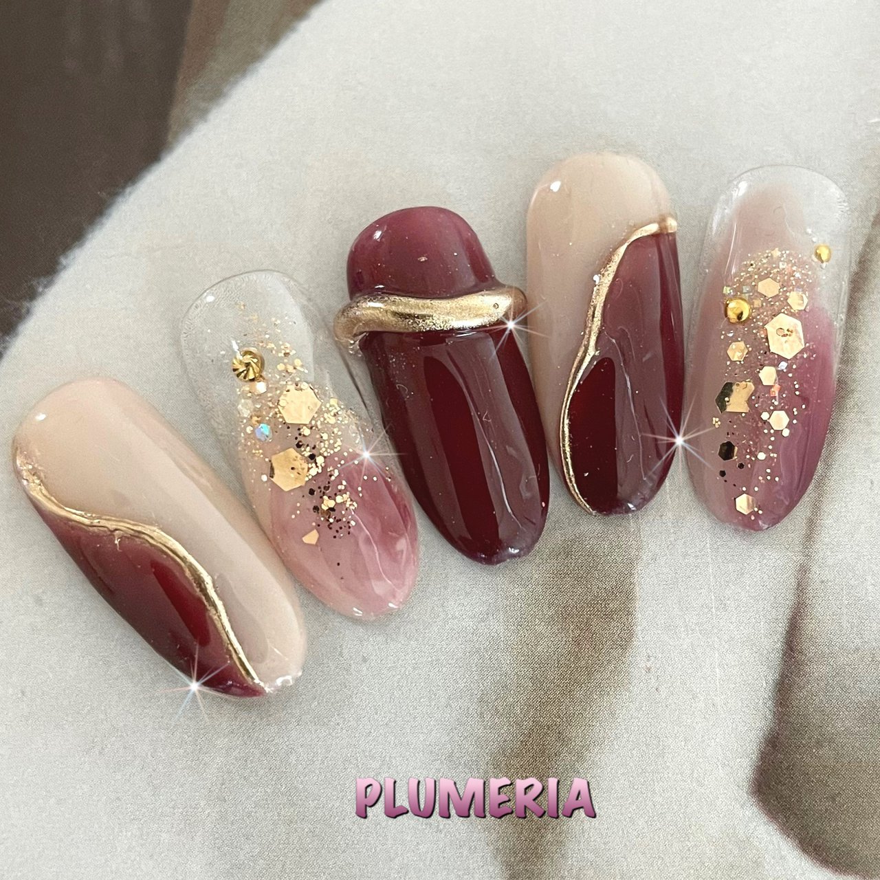 冬 クリスマス パーティー デート ハンド Plumeria 隠れ家サロンプルメリア のネイルデザイン No ネイルブック