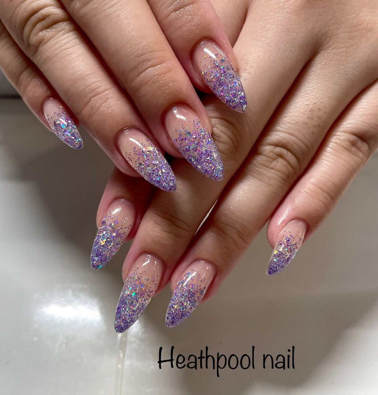 ハンド グラデーション ホログラム ラメ パープル Heathpoolnailのネイルデザイン No ネイルブック