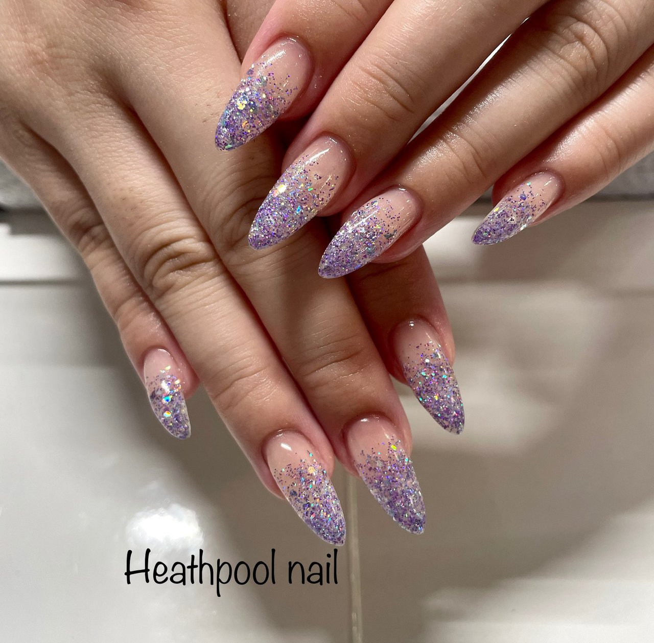 ハンド グラデーション ホログラム ラメ パープル Heathpoolnailのネイルデザイン No ネイルブック