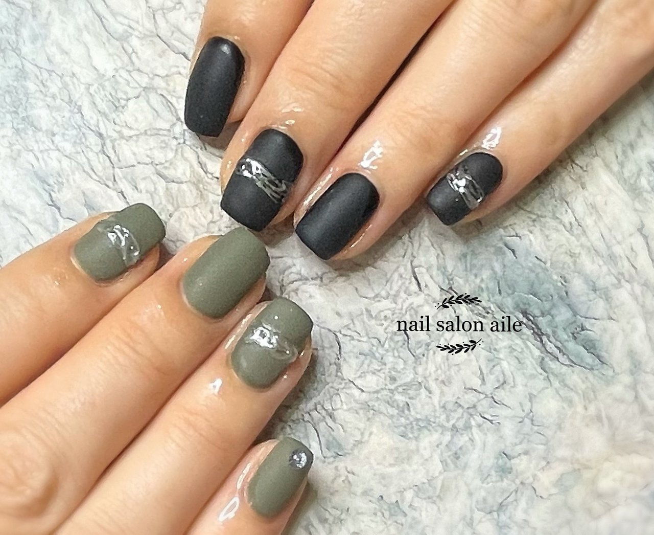 秋 冬 オールシーズン ハンド シンプル Nail Salon Aileのネイルデザイン No ネイルブック