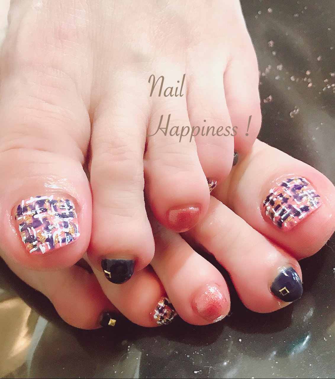 秋 冬 フット ラメ ワンカラー Nail Happiness ネイルハピネス ささきまきのネイルデザイン No ネイルブック