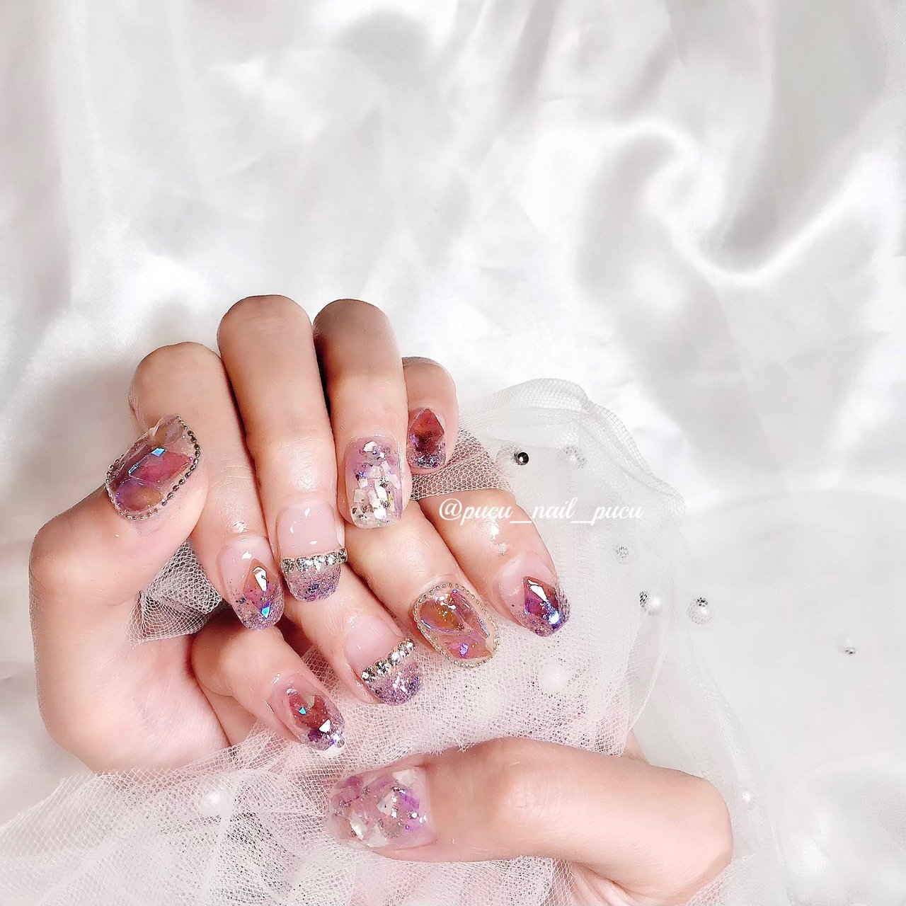 冬 オールシーズン デート 女子会 ハンド Nb2229cde42bdeのネイルデザイン No ネイルブック