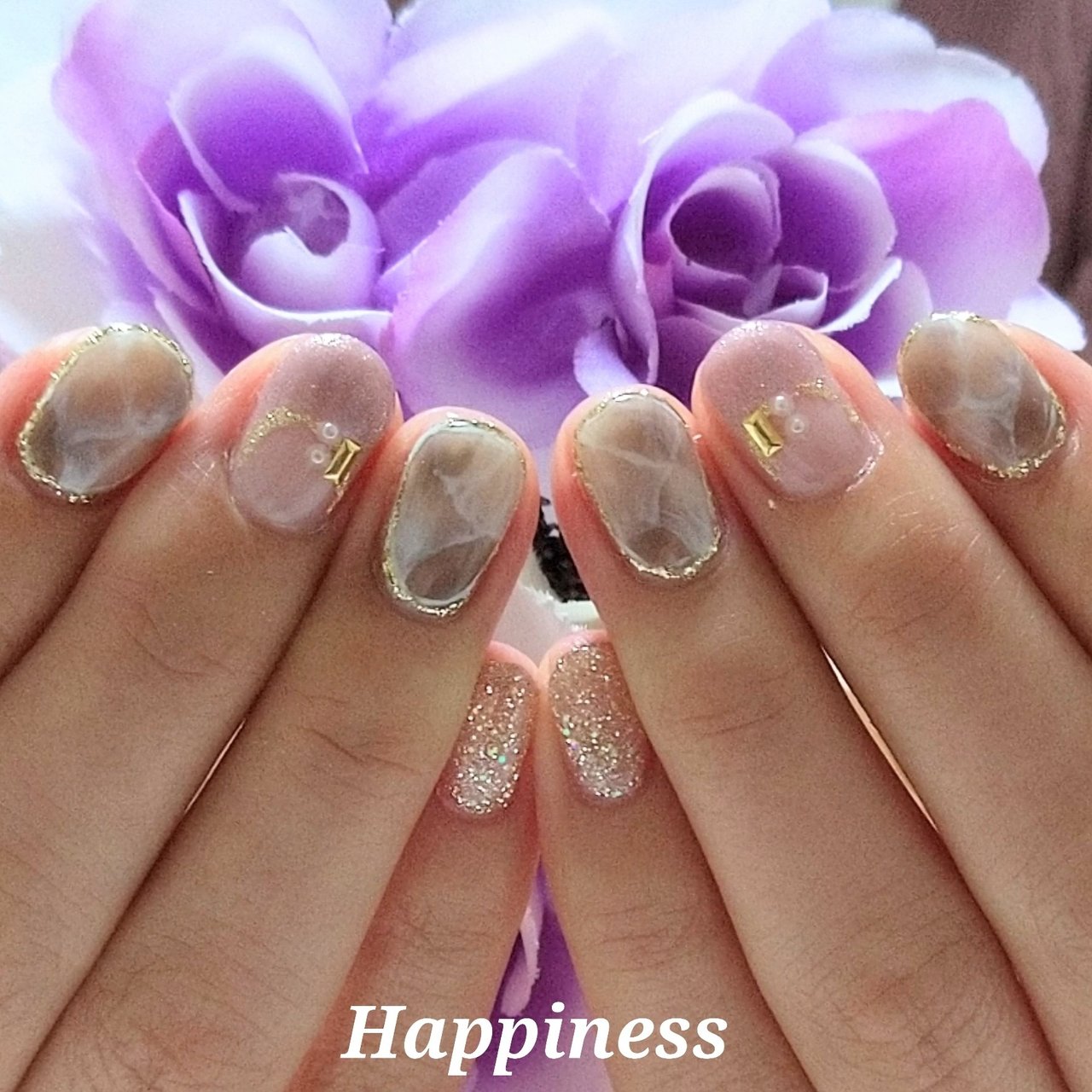 春 秋 オフィス デート ハンド Nail Salon Happinessのネイルデザイン No ネイルブック