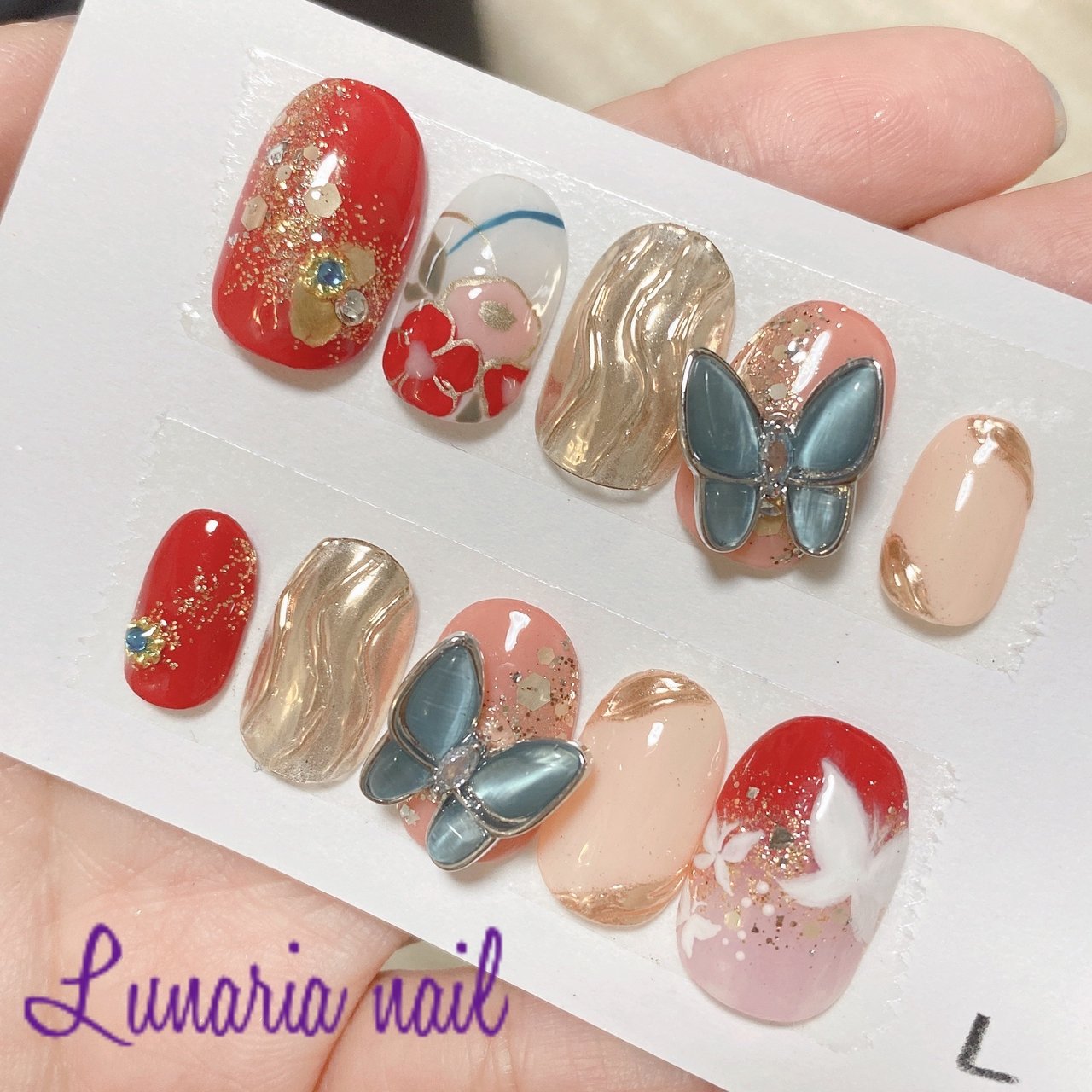 成人式/ハンド/グラデーション/ラメ/フラワー - Lunaria nailのネイル 
