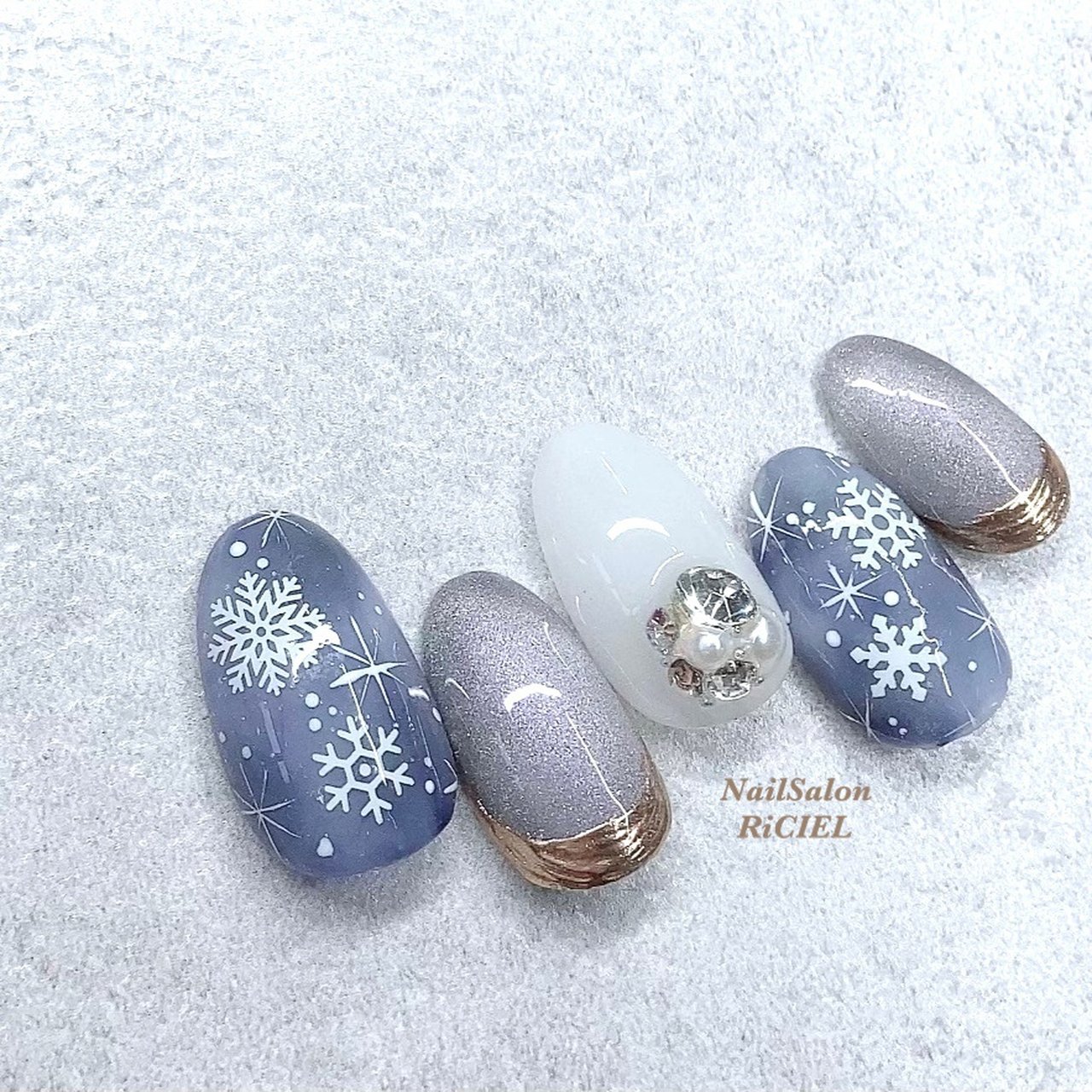 冬 クリスマス パーティー デート ハンド ネイルサロン リシエルのネイルデザイン No ネイルブック