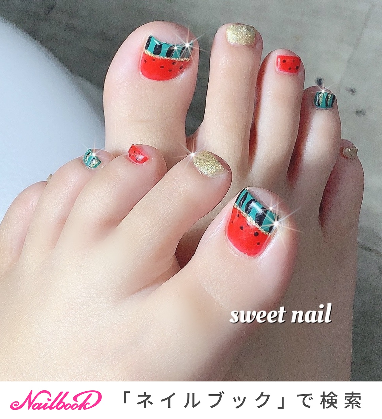 スイカのネイルデザイン ネイルブック