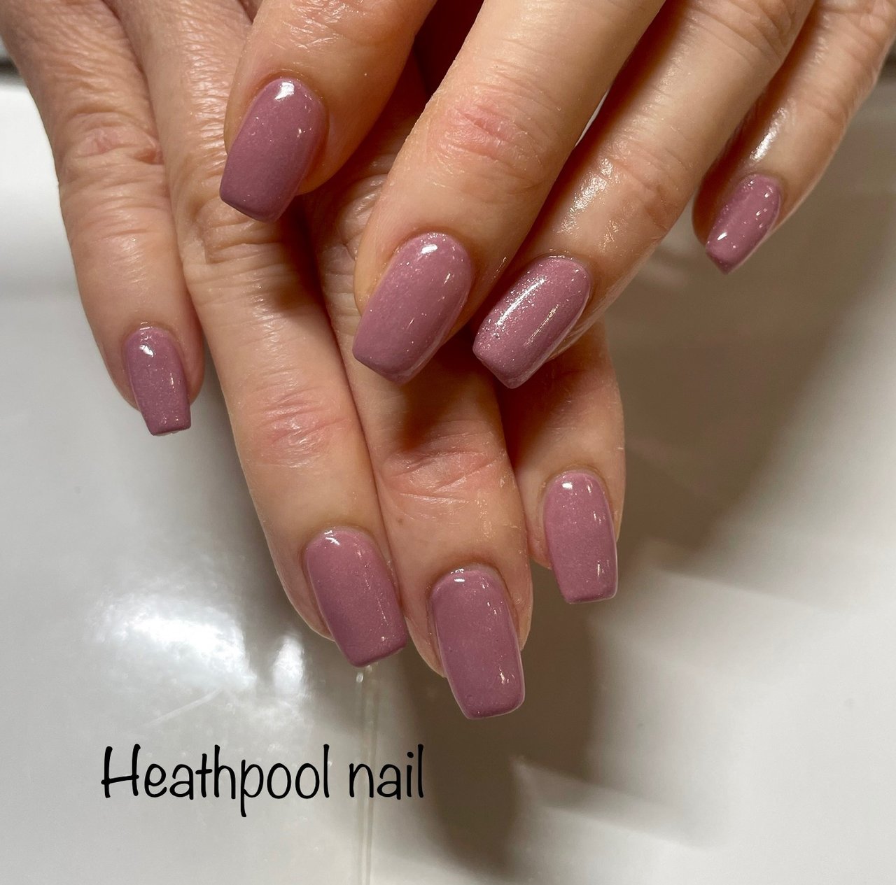 ハンド ワンカラー ピンク ジェル Heathpoolnailのネイルデザイン No ネイルブック