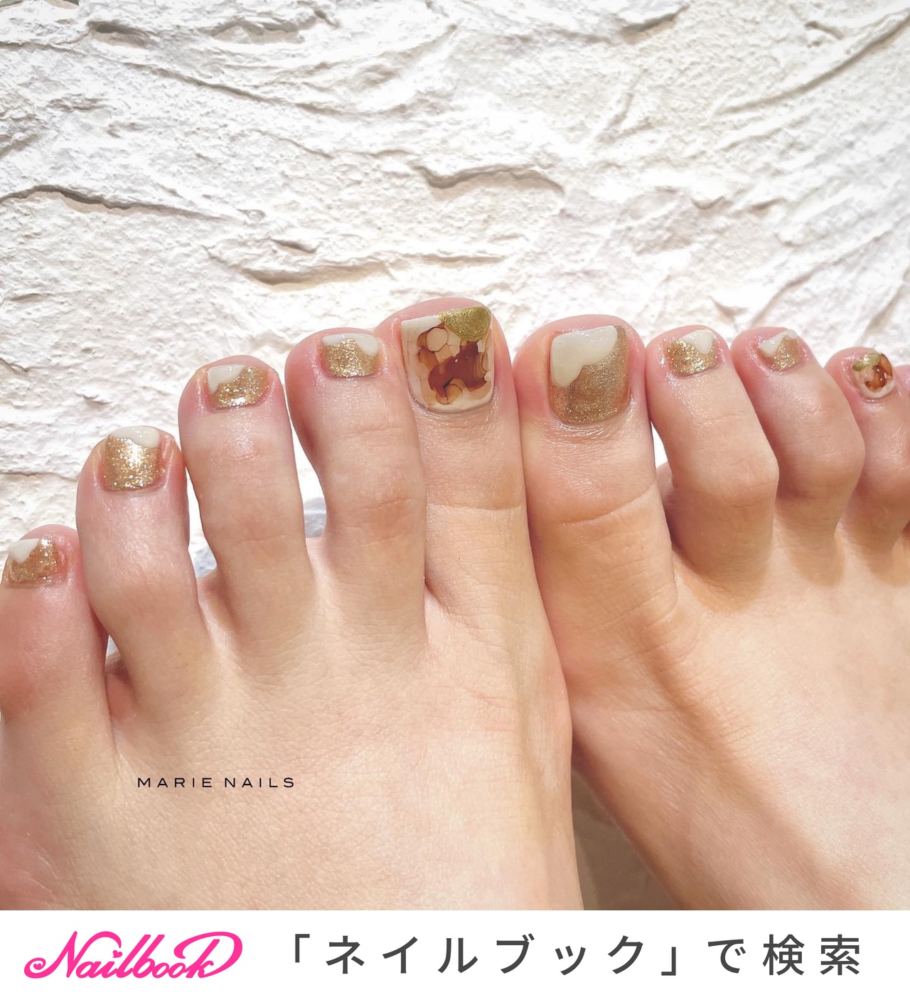 秋/お正月/成人式/パーティー/フット - MARIENAILS_UMEDAのネイルデザイン[No.6851921]｜ネイルブック
