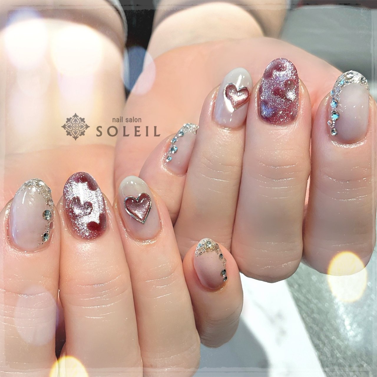 冬 バレンタイン クリスマス パーティー ハンド Nail Salon Soleil ネイルサロン ソレイユ のネイル デザイン No ネイルブック