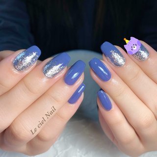 グラデーション ブルー グレーのネイルデザイン ネイルブック