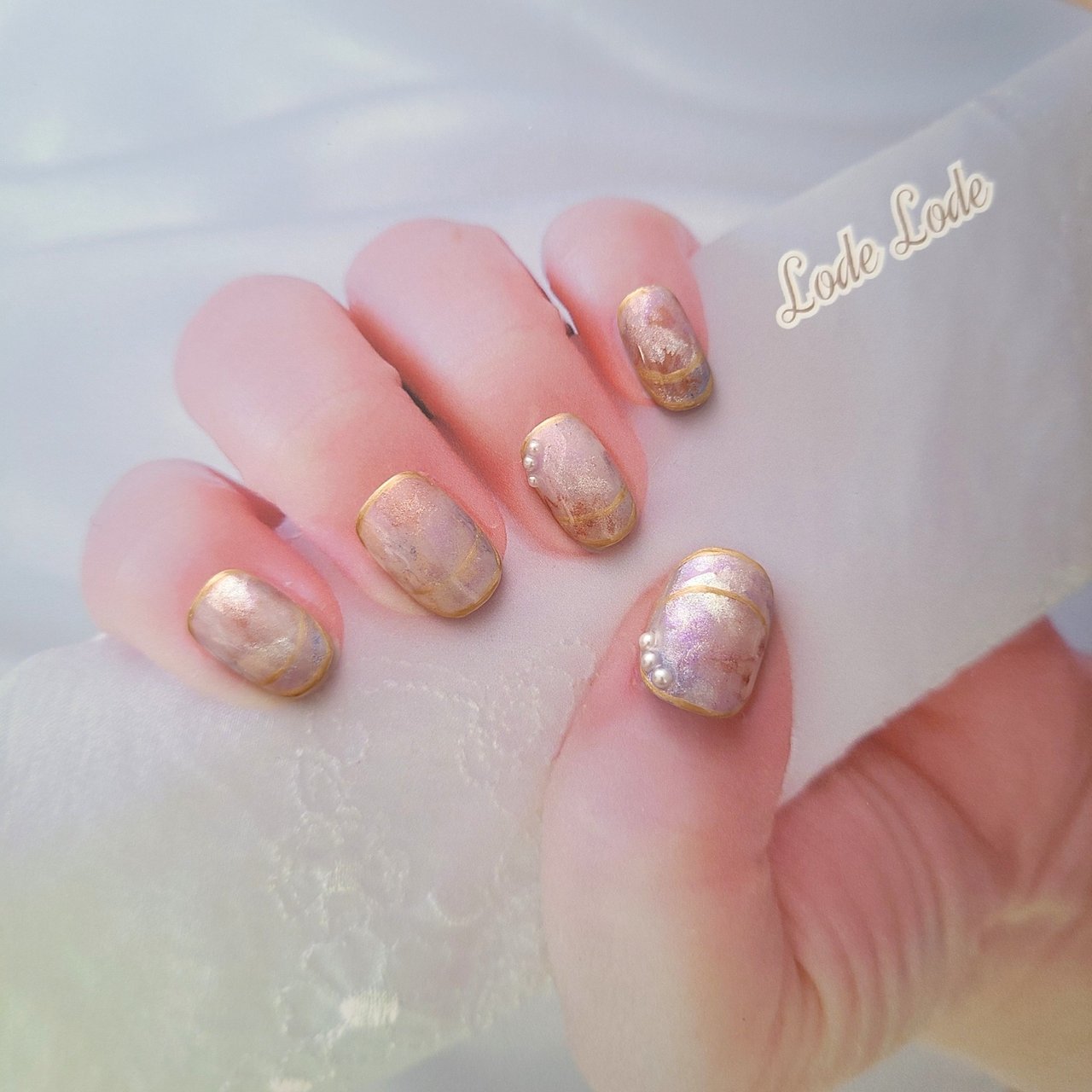 オールシーズン 入学式 ブライダル デート ハンド Lodelodeのネイルデザイン No ネイルブック