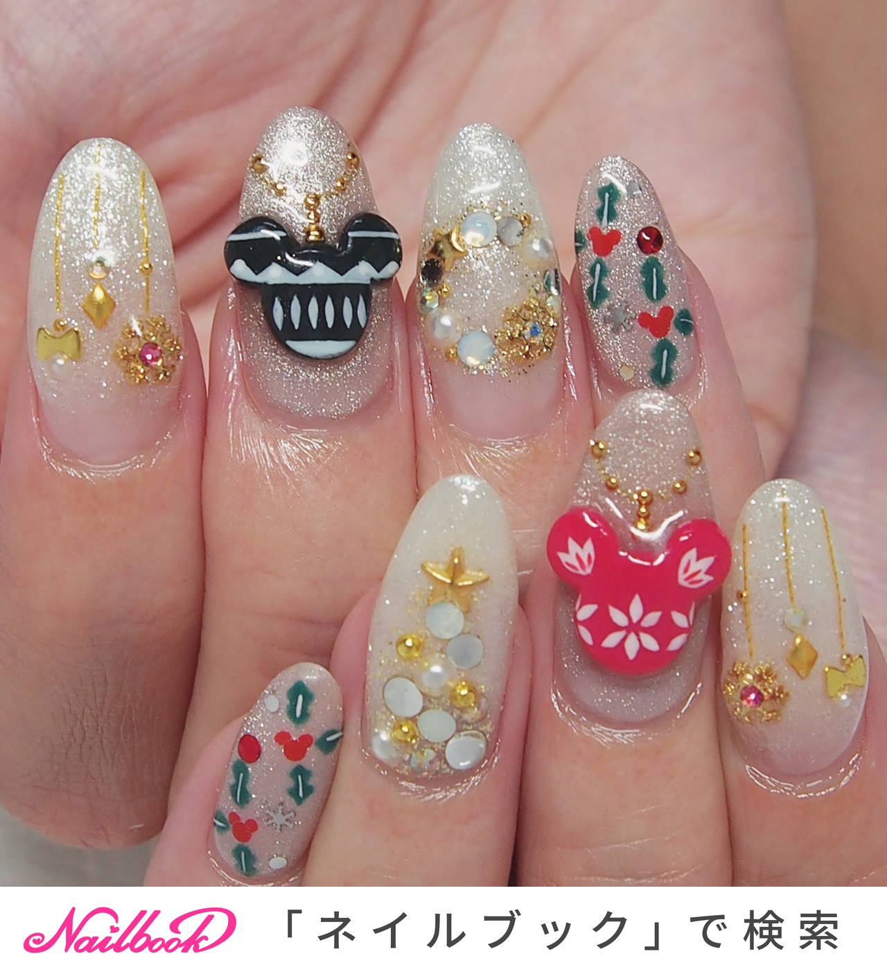 冬/クリスマス/ハンド/キャラクター/3D - nailist kajiのネイル