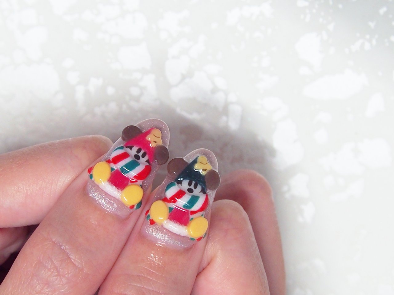 冬 クリスマス ハンド キャラクター 3d Nail Kajiのネイルデザイン No ネイルブック