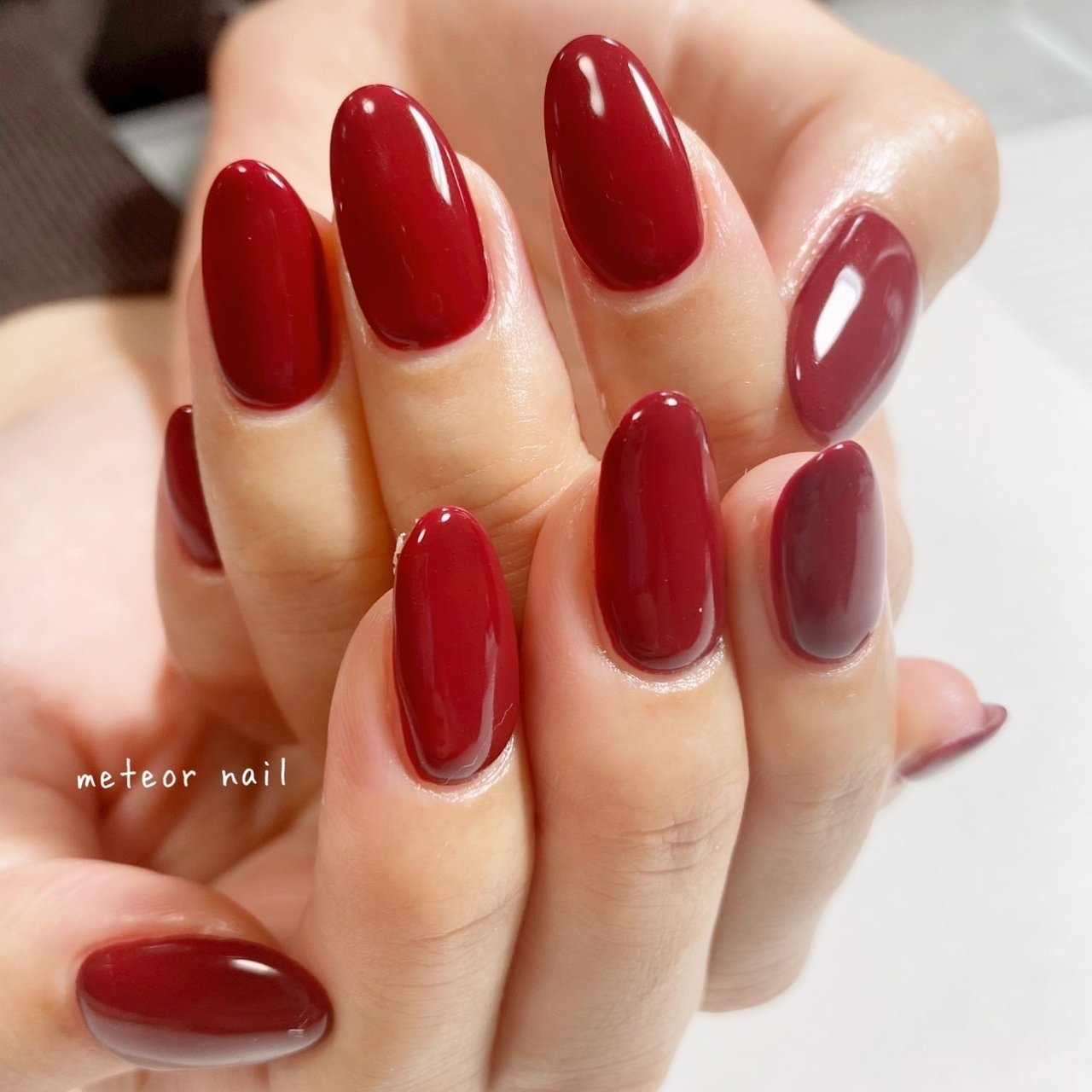 オールシーズン ハンド シンプル ワンカラー ミディアム Meteornail ミーティアネイルのネイルデザイン No ネイル ブック