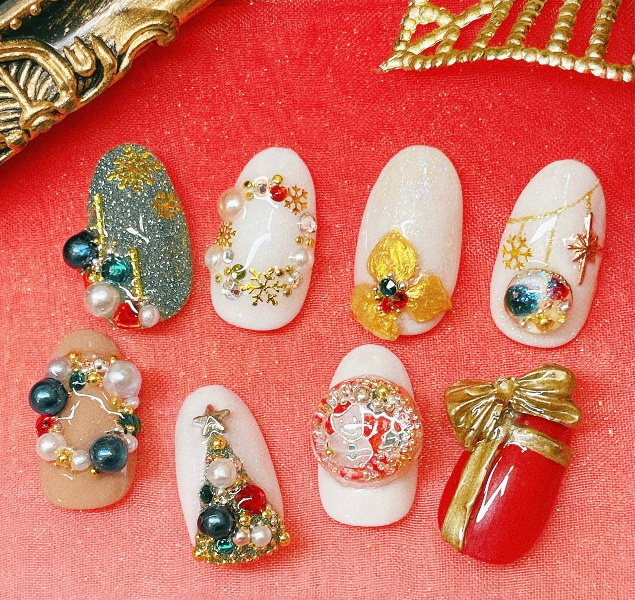 冬 クリスマス ハンド Nailsalon Lyael Oのネイルデザイン No ネイルブック