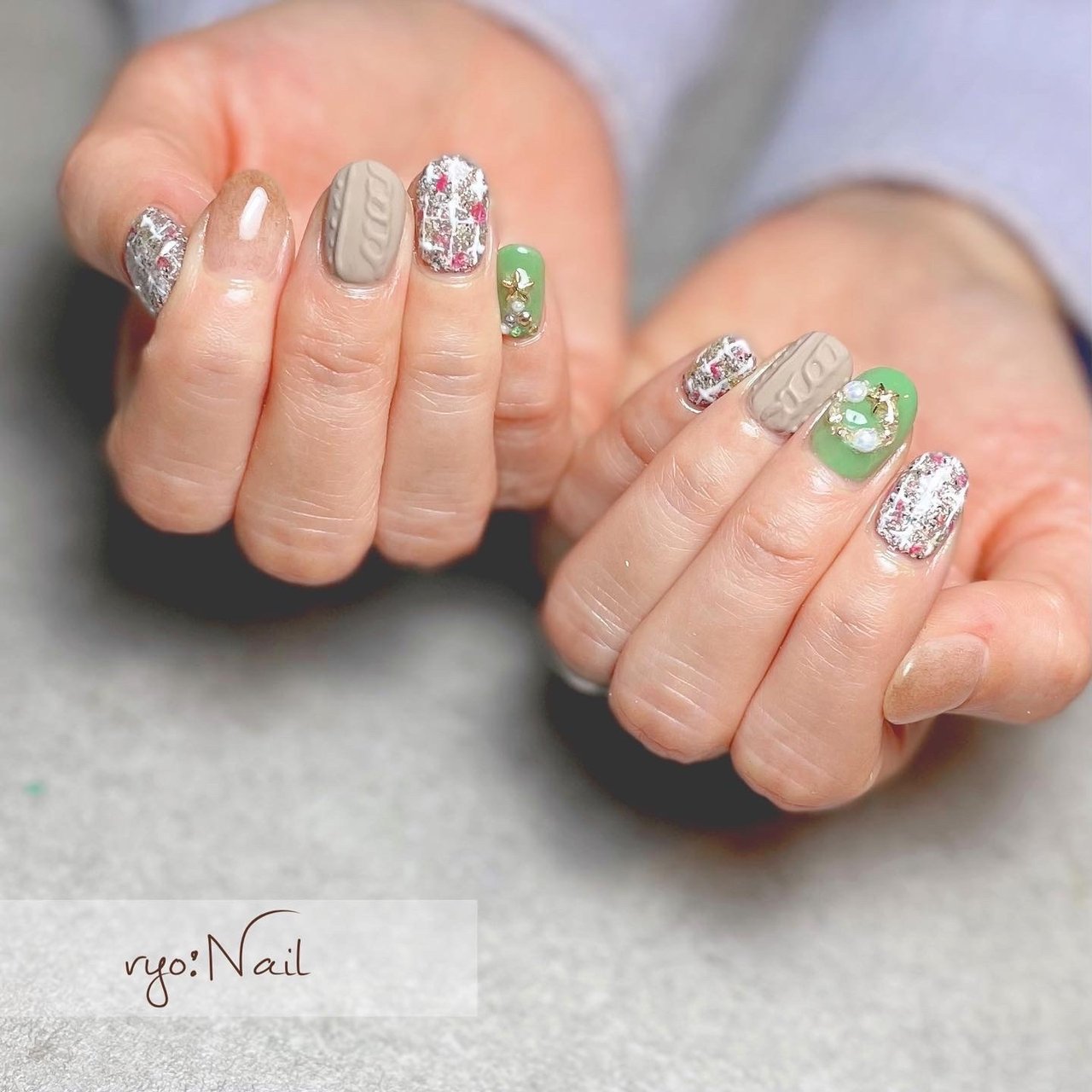 秋 冬 クリスマス パーティー ハンド Ryo Nailのネイルデザイン No ネイルブック