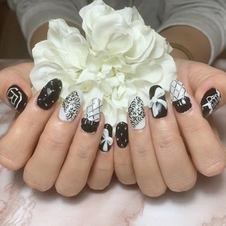 レース ブラックのネイルデザイン ネイルブック